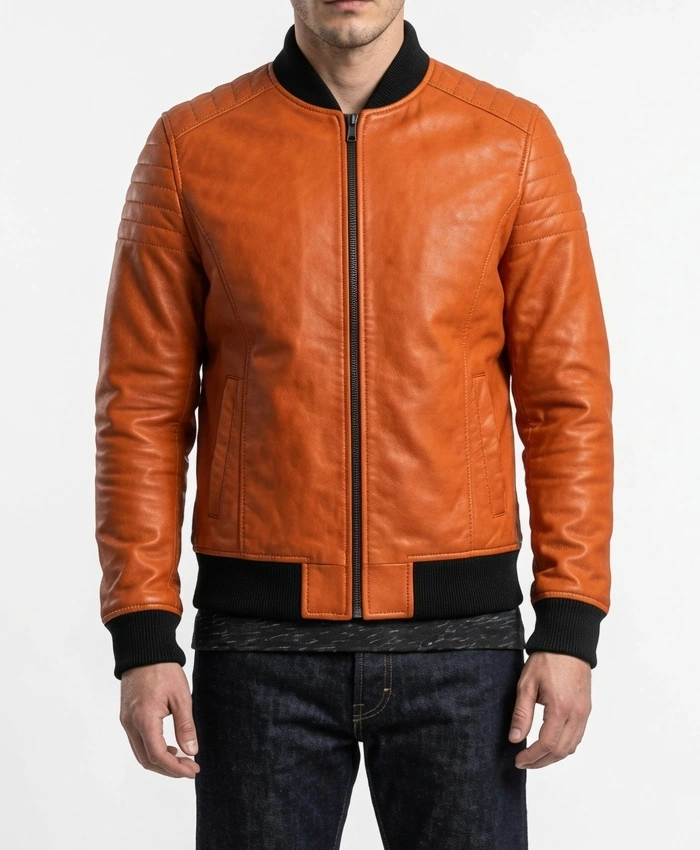 Halloween Pumpkin Orange Motorcycle Jacket for Men and Women