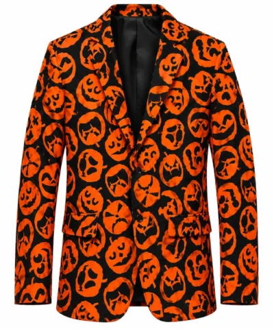 Halloween Pumpkin Printed Suit