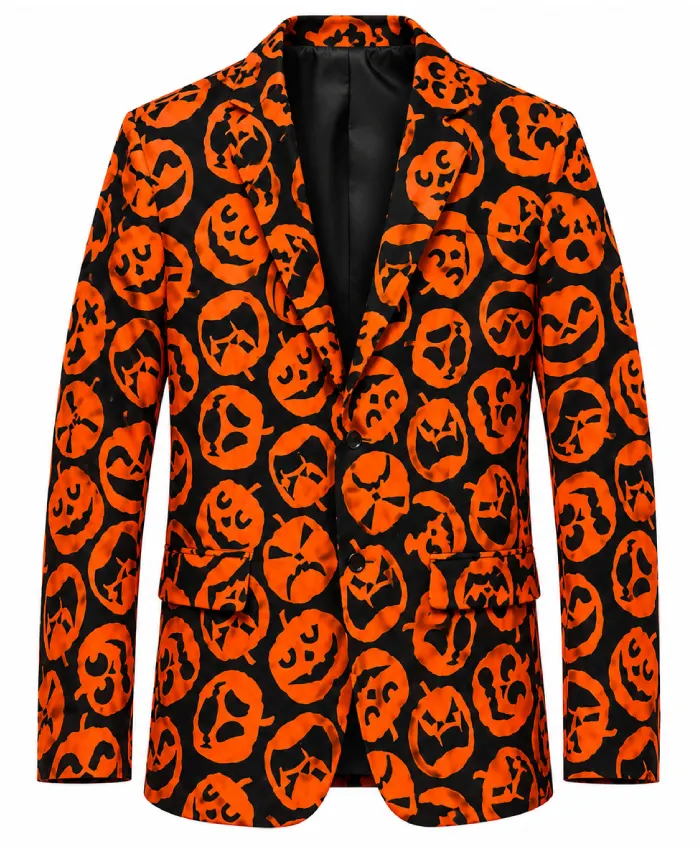 Halloween Pumpkin Printed Suit