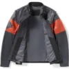 Harley Davidson Essential Convertible Orange Leather Jacket