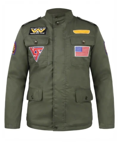 Harry Dean Stanton Crew Alien Nostromo Green Cotton Jacket