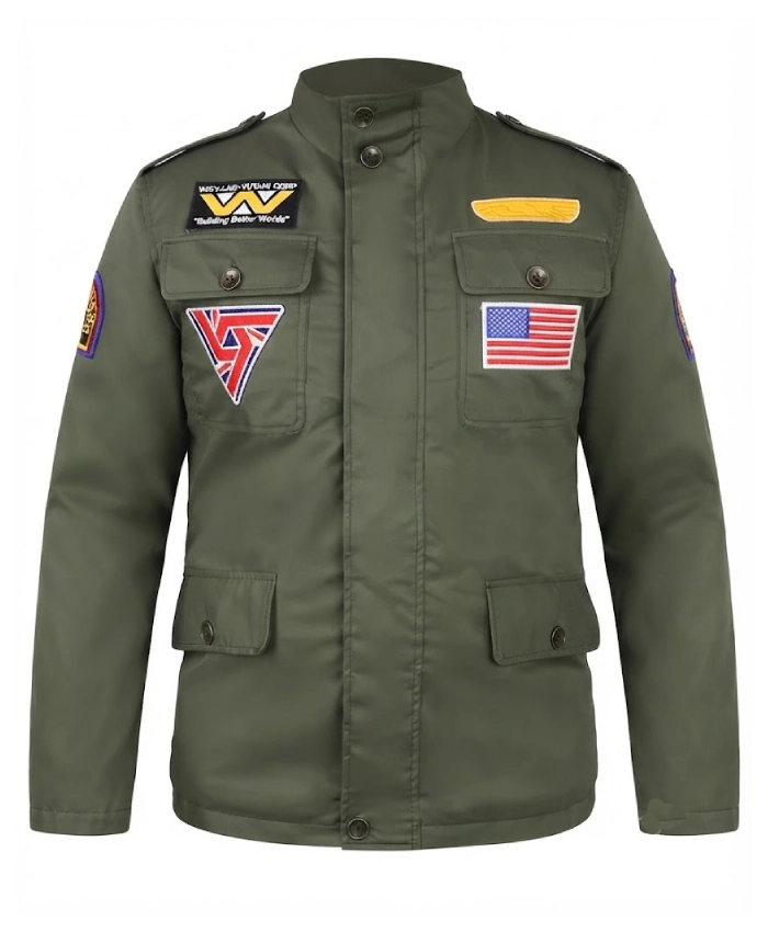 Harry Dean Stanton Crew Alien Nostromo Green Cotton Jacket