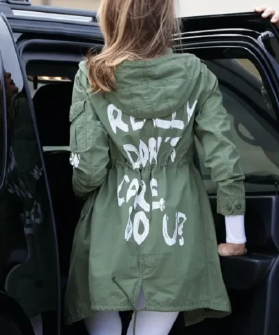 I Dont Really Care Do U Green Cotton Jacket