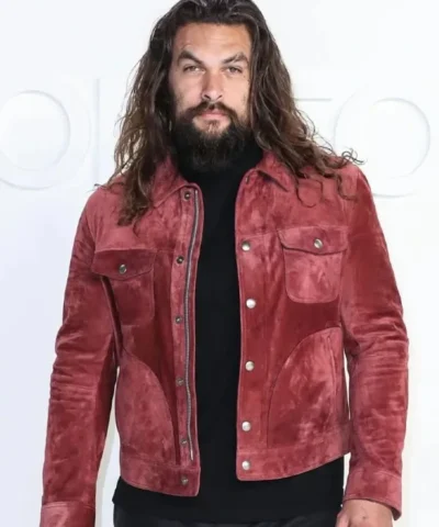 Jason Momoa Aquaman And The Lost Kingdom Suede Red Jacket