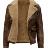 Jason Momoa Movie Justice League Aquaman Brown Leather Aviator Jacket