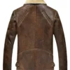 Jason Momoa Movie Justice League Aquaman Brown Shearling Fur Aviator Jacket