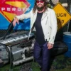 Jason Momoa Special DC Event Los Angeles 2026 Supergirl White Biker Leather Jacket