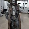 Jason Momoa behind The Scenes Look Supergirl Lobo Brown Sleeveless Leather Coat For Men
