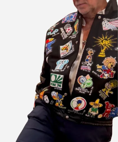 Jeff Hamilton FIFA World Cup 2026 LA Black Patchwork Jacket For Sale