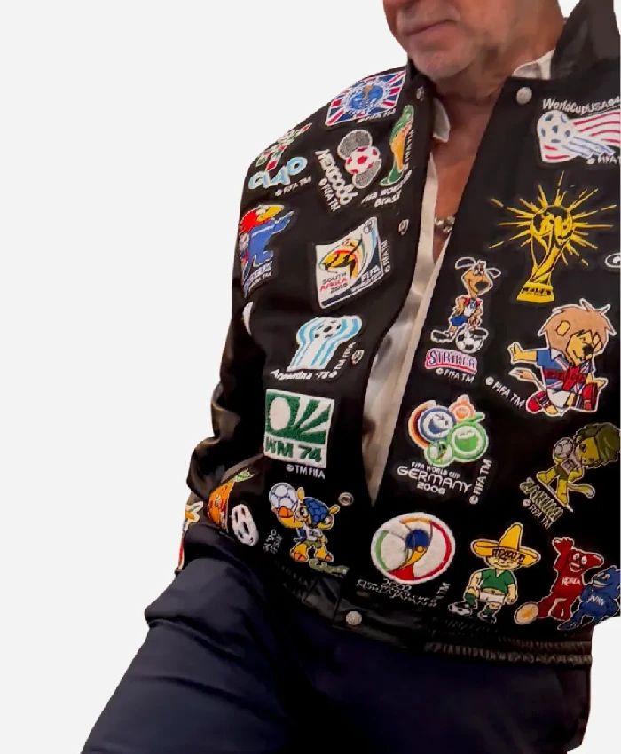 Jeff Hamilton FIFA World Cup 2026 LA Black Patchwork Jacket For Sale
