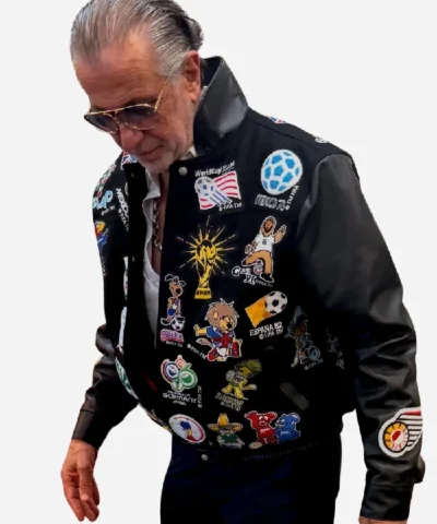 Jeff Hamilton FIFA World Cup 2026 LA Patchwork Leather Jacket For Sale