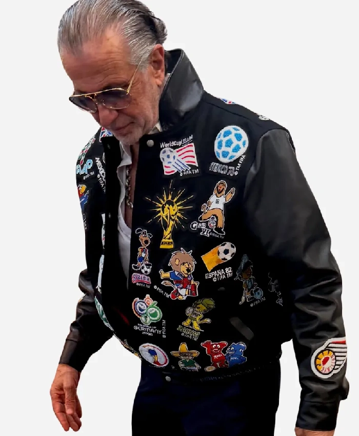 Jeff Hamilton FIFA World Cup 2026 LA Patchwork Leather Jacket For Sale