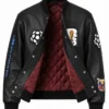 Jeff Hamilton FIFA World Cup 2026 We Are 26 Genuine Black Leather Bomber Jacket