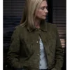 Jennifer Jareau Suede Crop Olive Green Jacket