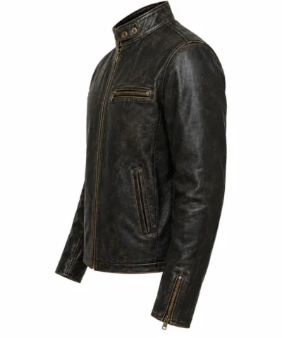 Alternative view of Johnny Depp Distressed Leather Jacket