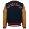 Justice League Superman Full Snap Letterman Jacket