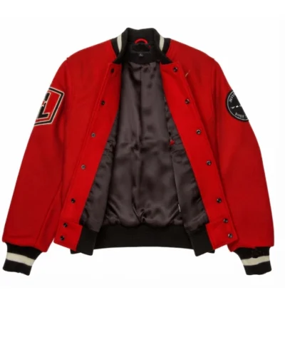 Justice League The Flash Full Snap Red Varsity Jacket