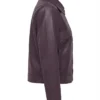 Kayleigh Leather Purple Jacket