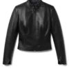 Kim Kardashian Formula 1 Grand Prix Weekend Monaco Black Leather Jacket