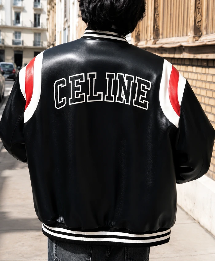 Kim Taehyung Black Full Snap Varsity Jacket