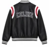 Kim Taehyung Black Satin Varsity Jacket