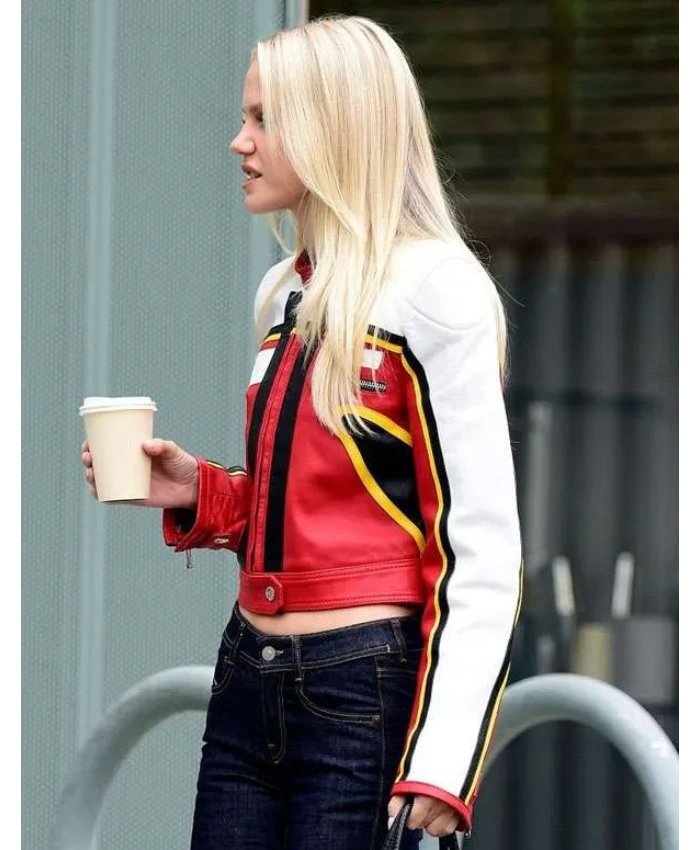 L A California 2026 Street Style Laura Abla Schmitt Motorcycle Leather Jacket On Sale