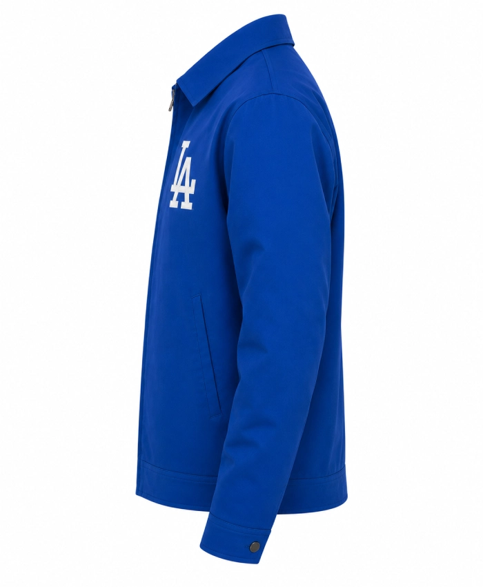 LA Dodgers Franchise Full Zip Royal Blue Cotton Jacket