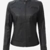 Lambskin Leather Biker Style Jacket On Sale