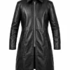 Layla Black Leather Women Coat
