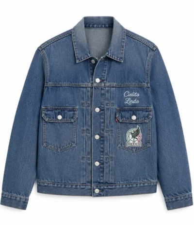 Levis Mexico Football Type II Blue Denim Jacket For Men and Women
