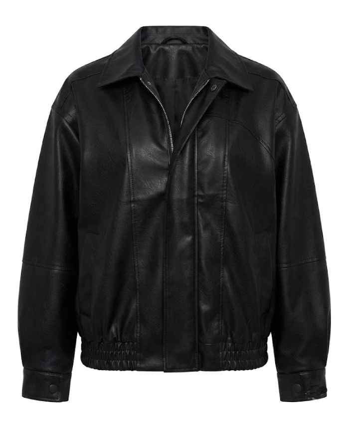 London Monday Night Raw Maxxine Duprii Black Leather Jacket For Women