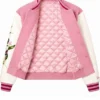 Los Angeles Dodgers Floral Pink Varsity Jacket For Sale