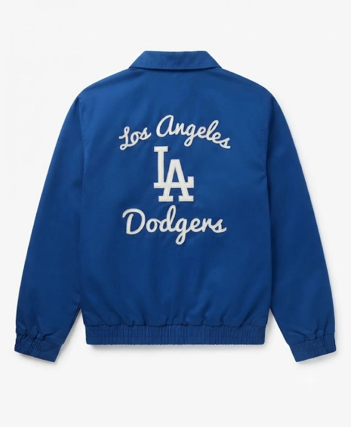 Los Angeles Dodgers Franchise Full Zip Royal Blue Cotton Jacket On Sale