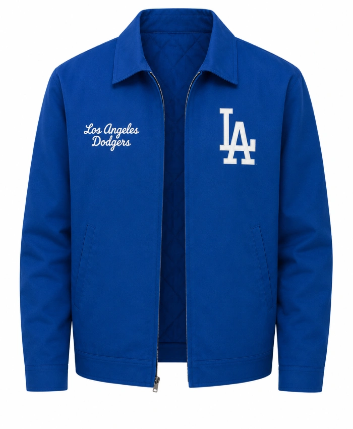 Los Angeles Dodgers Franchise Full Zip Royal Cotton Jacket