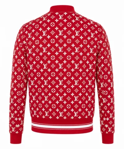 Louis Vuitton x Supreme Leather Monogram Red Jacket