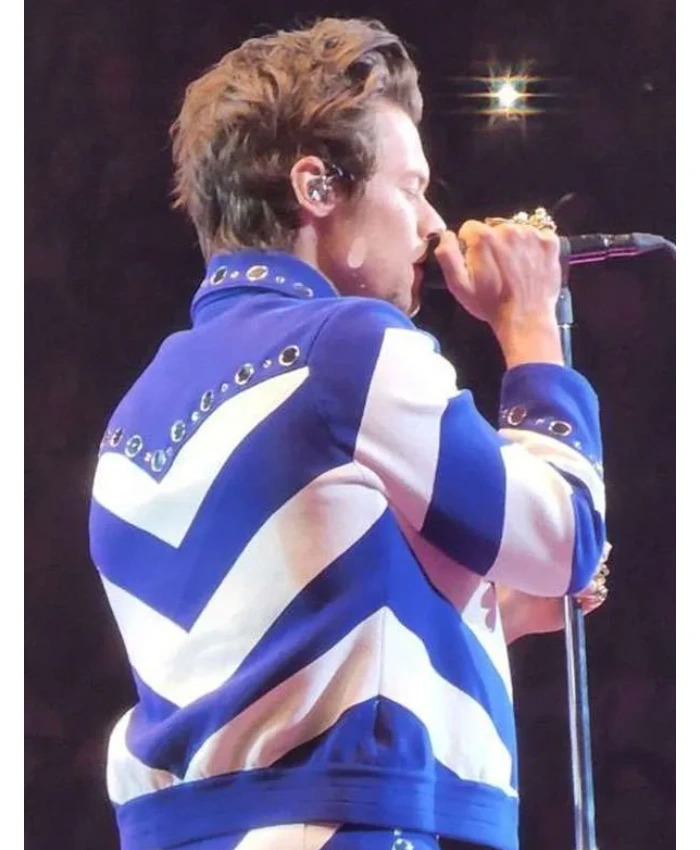 Love On Tour Madison Square Garden Harry Styles White and Blue Track Jacket