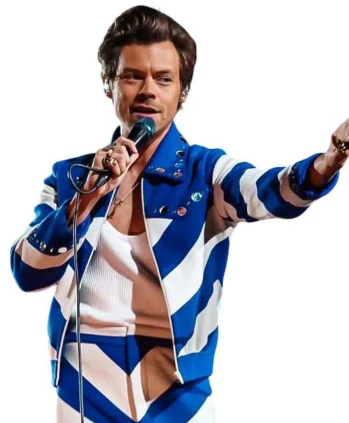 Love On Tour Madison Square Garden Harry White and Blue Track Jacket