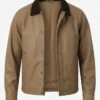 Mens Beige Barn Jacket with Raglan Sleeves