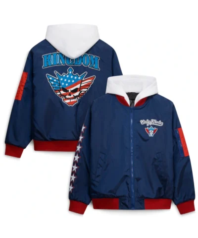 Mens Blue Cody Rhodes Full Zip Hooded Jacket