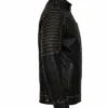 Mens Cafe Racer Joker Suicide Squad Leather Biker Jacket