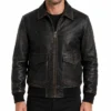 Mens Distressed A2 Leather Bomber Jacket