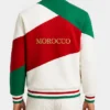 Mens Morocco World Cup Rib Collar Colorblock Jacket