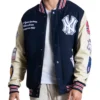 Mens New York Yankees Starter Navy And Cream 50th Year Varsity Jacket