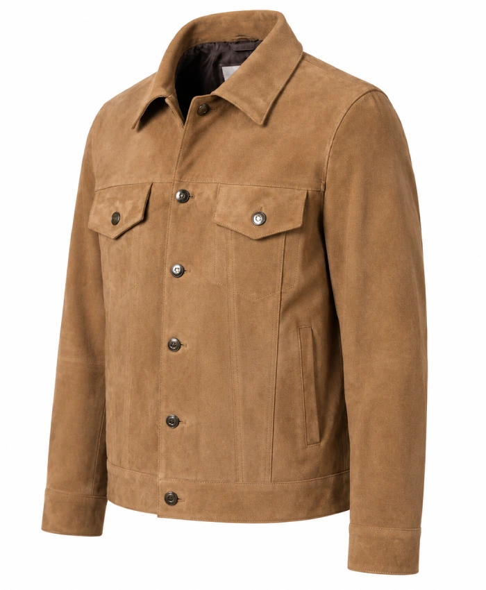 Mens Real Suede Tan Jacket On Sale