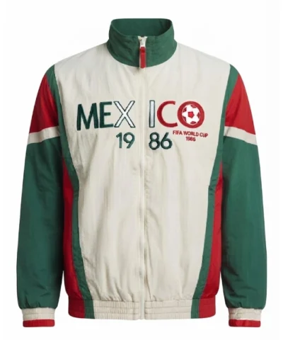 Mexico 1986 FIFA World Cup Colorblock Full Zip Track Jacket 