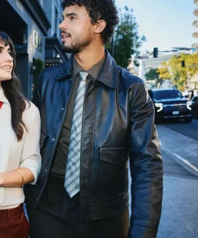 Movie Your Fault London Matthew Broome Black Leather Jacket For Sale 