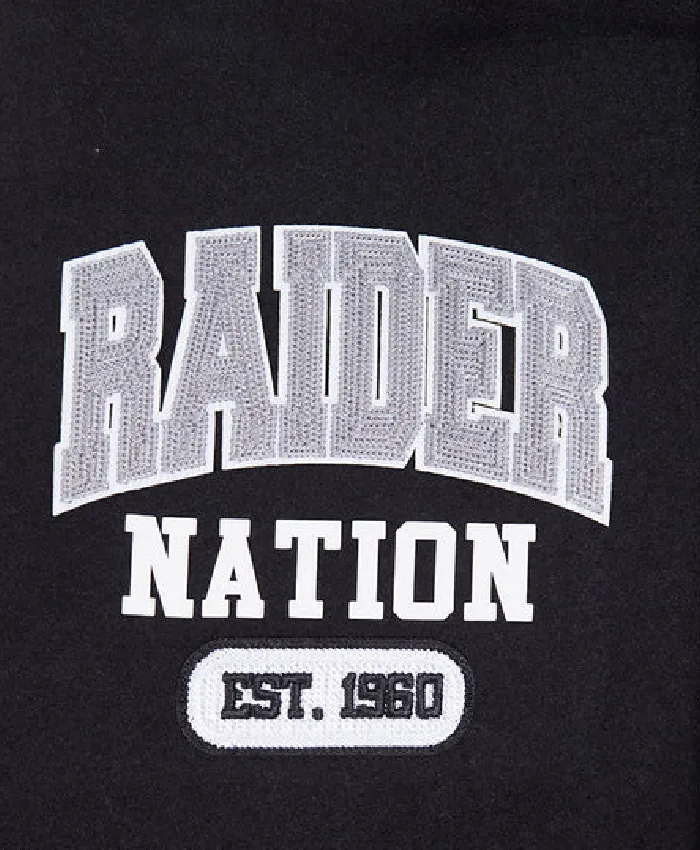 NFL American Football Team Las Vegas Raiders Pro Black And White Jacket