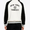 NY Yankees Blocking Black and White Wool Varsity Jacket For Men and Women
