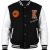 New York Knicks Black And Off White Varsity Jacket
