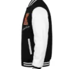 New York Knicks Black And Off White Varsity Jacket On Sale